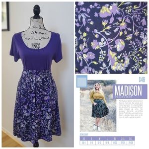 LuLaRoe Floral/Botanical Print Madison Skirt